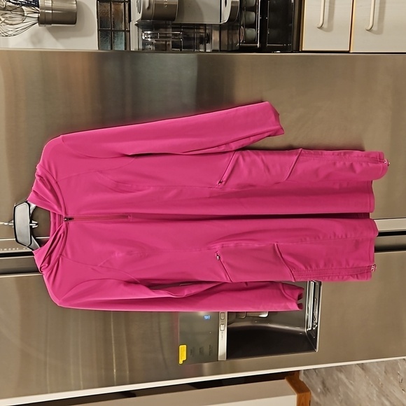 💕ZELLA💕 Excursion Hooded Long Sleeve Dress ~ Pink Wild Aster Medium M NWT - Picture 9 of 16